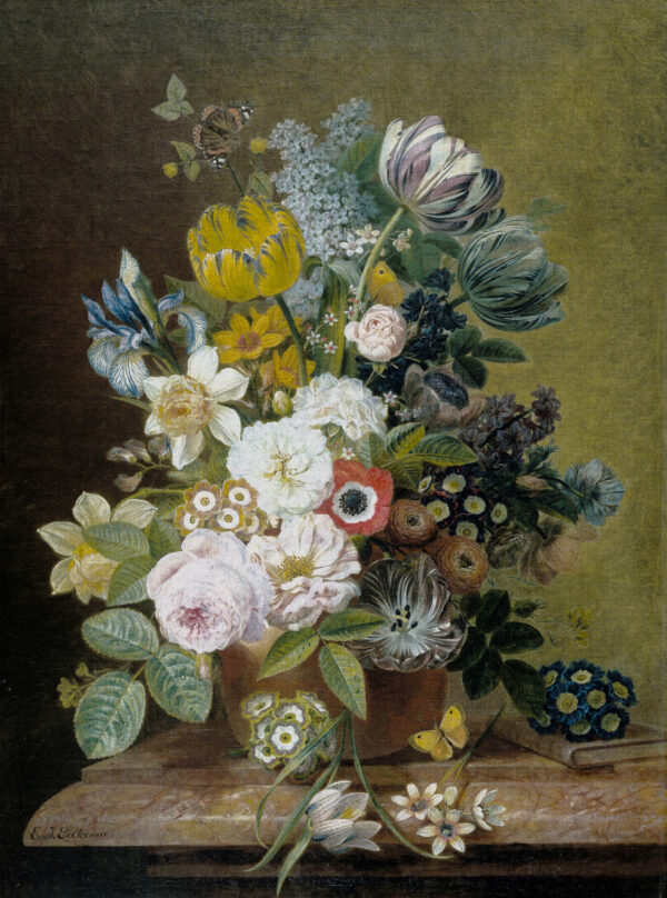 Fotobehang 8045 Painted Mem. 2 Still life with Flowers IV