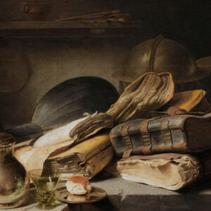 Fotobehang 8057 Painted Mem. 2 Still life with Books