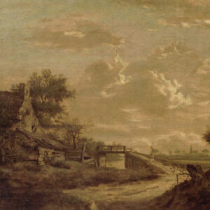 Fotobehang 8059 Painted Mem. 2 Landscape at Sunset