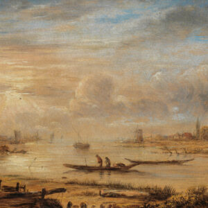 Fotobehang 8061 Painted Mem. 2 Riverside at Sunrise