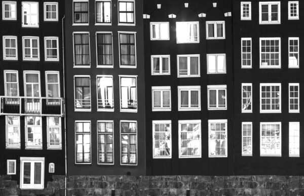 Fotobehang Amsterdam zwart wit City Love CL03B