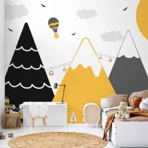 Fotobehang - Adventure in the Mountains