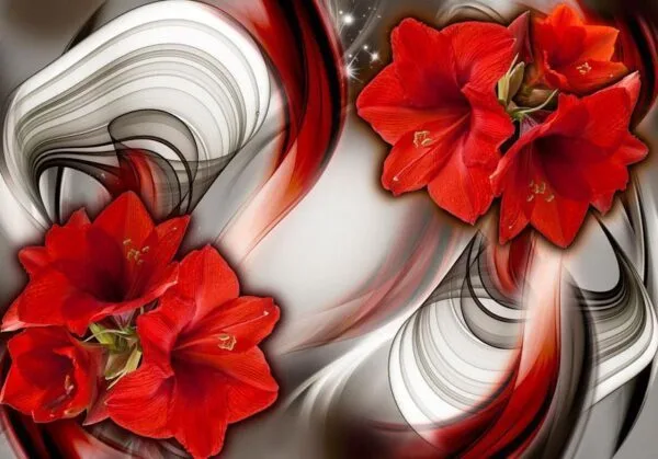 Fotobehang - Amaryllis - Ballad of the Red