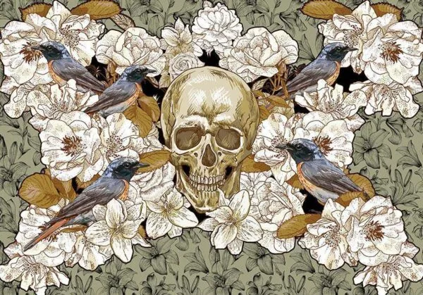 Fotobehang - Among flowers