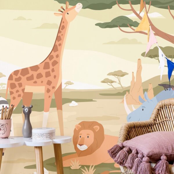 Fotobehang - Animals From Jungle Vector Illustration