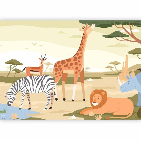 Fotobehang - Animals From Jungle Vector Illustration