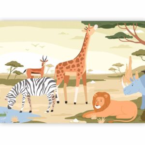 Fotobehang - Animals From Jungle Vector Illustration