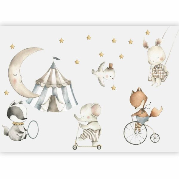 Fotobehang - Animals for Children (Watercolour)