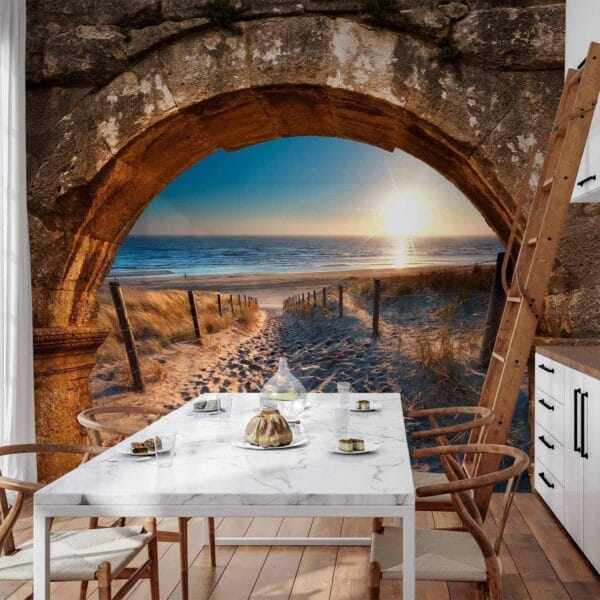 Fotobehang - Arch and Beach