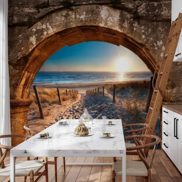Fotobehang - Arch and Beach