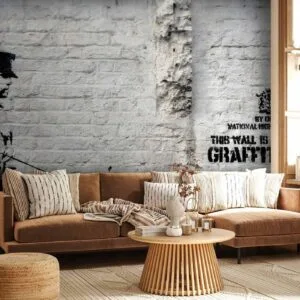 Fotobehang - Banksy - Graffiti Area