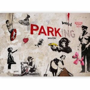 Fotobehang - [Banksy] Graffiti Collage