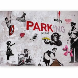 Fotobehang - [Banksy] Graffiti Diveristy