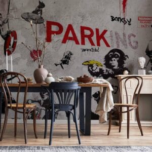 Fotobehang - [Banksy] Graffiti Diveristy