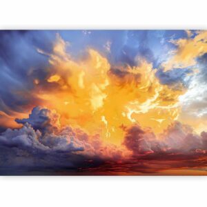 Fotobehang - Beautiful Sunset - Clouds in Warm Shades
