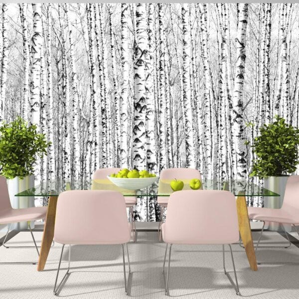 Fotobehang - Birch forest