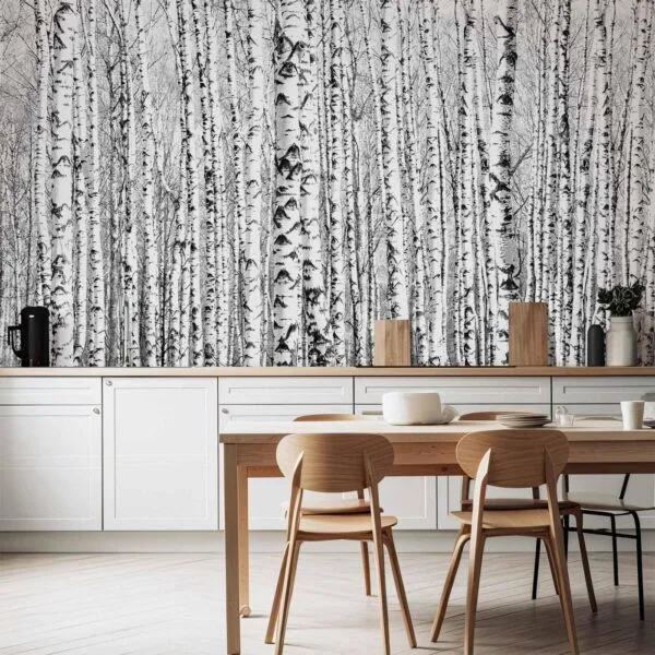 Fotobehang - Birch forest