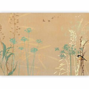 Fotobehang - Bird in the Meadow