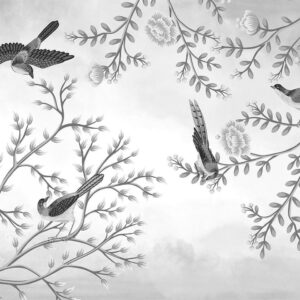 Fotobehang - Birds in the Garden - Third Variant