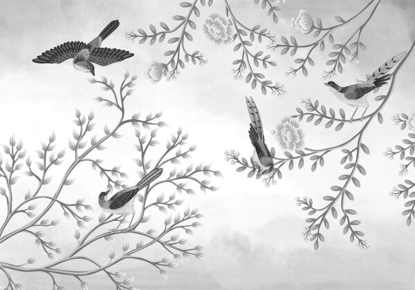 Fotobehang - Birds in the Garden - Third Variant