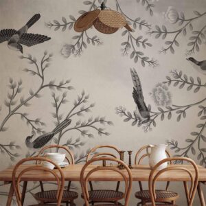 Fotobehang - Birds in the Garden - Third Variant