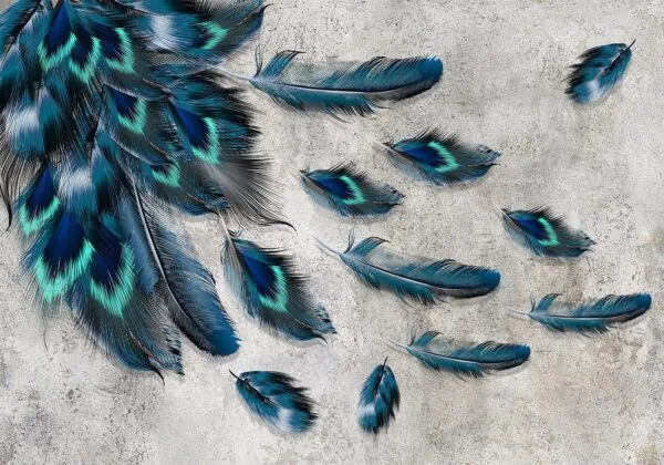 Fotobehang - Blown Feathers
