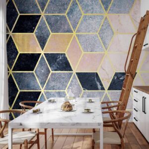 Fotobehang - Blue Geometric Pattern