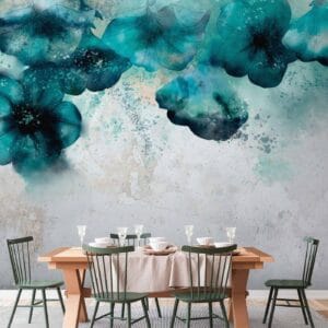 Fotobehang - Blue Poppies