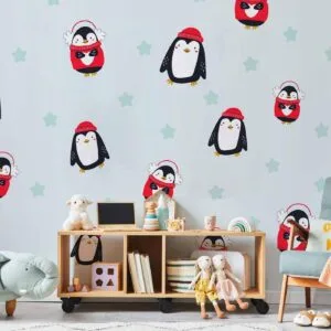 Fotobehang - Brawling Penguins