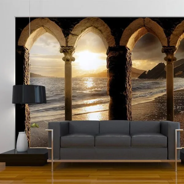 Fotobehang - Castle on the beach