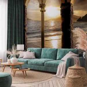 Fotobehang - Castle on the beach