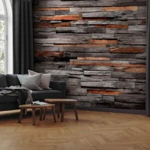 Fotobehang - Cedar Smell (Grey and Brown)
