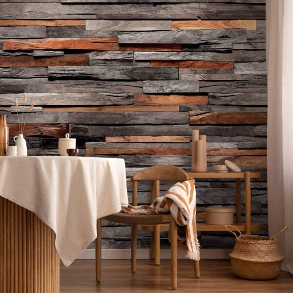 Fotobehang - Cedar Smell (Grey and Brown)