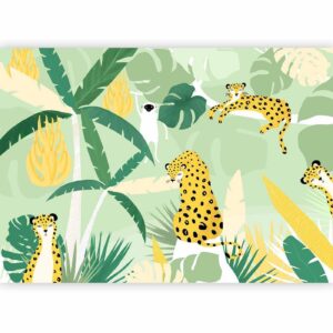 Fotobehang - Cheetahs in the jungle - landscape with animals in the tropics for children