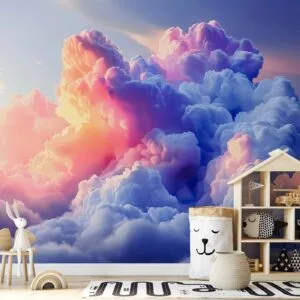Fotobehang - Clouds Like Painted: Artistic Brushes of Dawn Painting the Sky
