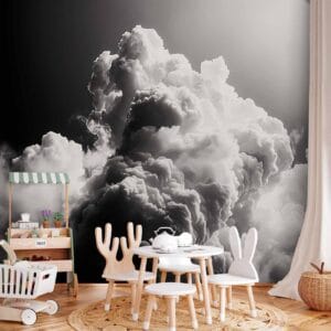 Fotobehang - Clouds Like from Dreams: Let the Sun Illuminate Your Day – A Visual Feast
