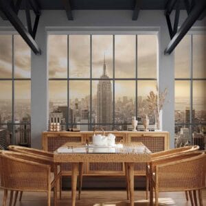 Fotobehang - Clouds over New York City