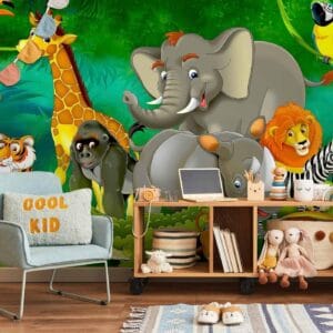 Fotobehang - Colourful Safari