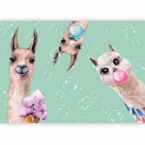 Fotobehang - Crazy Llamas