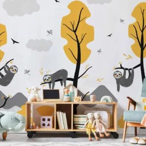 Fotobehang - Cute Sloths