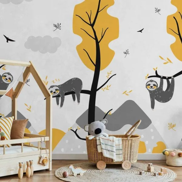 Fotobehang - Cute Sloths