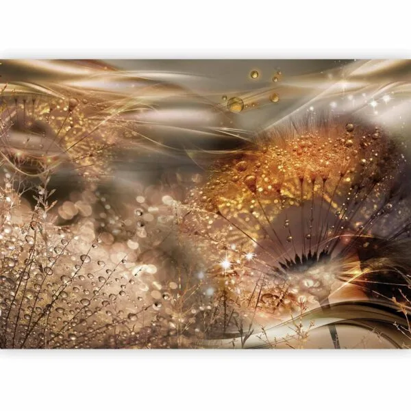 Fotobehang - Dandelions' World (Gold)