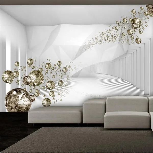 Fotobehang - Diamond Corridor (Grey)