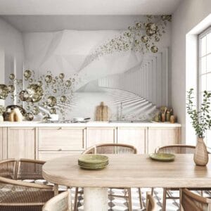 Fotobehang - Diamond Corridor (Grey)