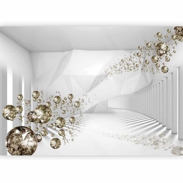 Fotobehang - Diamond Corridor (Grey)