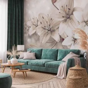 Fotobehang - Diamond Lilies