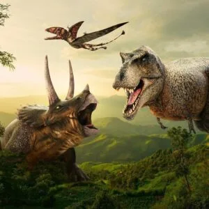Fotobehang - Dinosaur Square