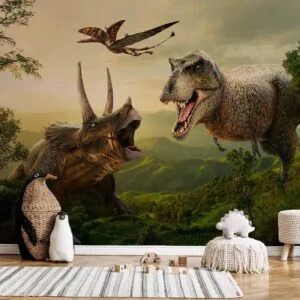 Fotobehang - Dinosaur Square
