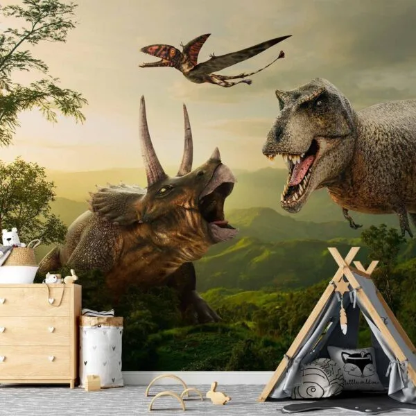 Fotobehang - Dinosaur Square
