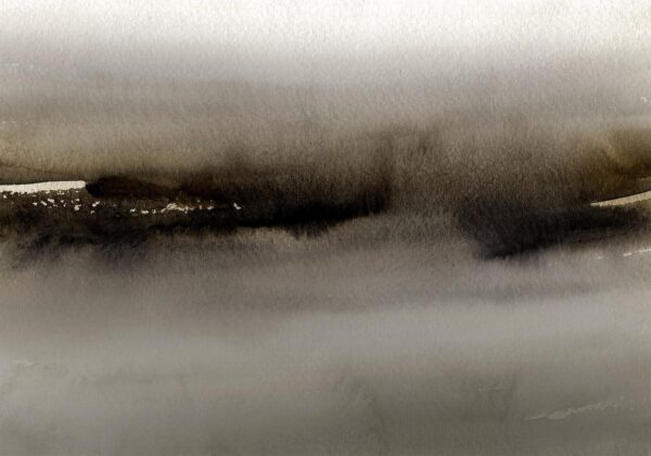 Fotobehang - Diuna - abstract modern painting in grey with black pattern